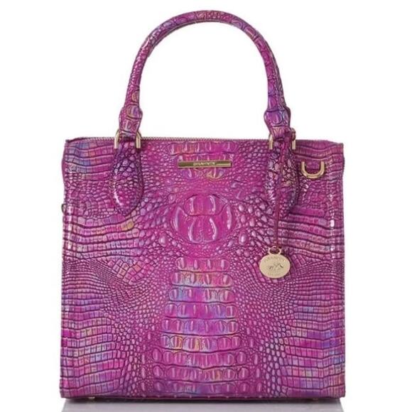 Brahmin Handbags - BRAHMIN Small Caroline Azalea Mini Melbourne Genuine Leather Hologram NWT